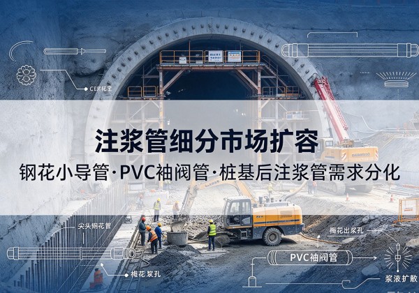 青神注浆管细分市场扩容，隧道钢花小导管、PVC 袖阀管、桩基后注浆管需求分化
